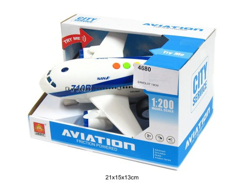 SAMOLOT 19CM ŚWIATŁO DŹWIĘK 4680