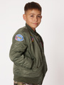Kurtka chłopięca Lotnicza Pilotka MA1 kolor oliv