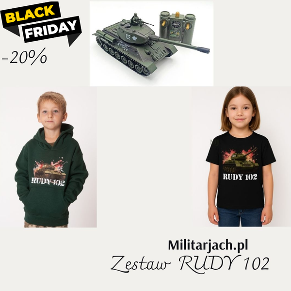 Zestaw RUDY 102 dla dzieci – bluza, koszulka + czołg RC
