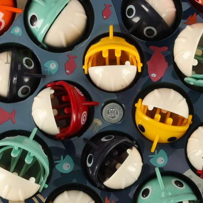 Gra zręcznościowa rodzinna - łowienie rybek + akcesoria, niebieska 27 elementów