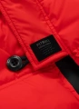 Kurtka zimowa pikowana parka z kapturem Pitbull West Coast KINGSTON II Czerwona