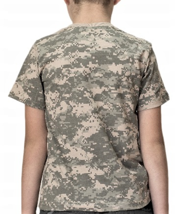 T-shirt chłopięcy moro ACU pixele Produkt Polski