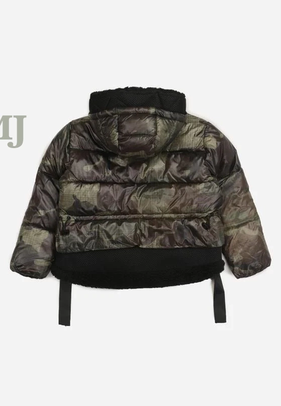 Kurtka chłopięca moro pikowana