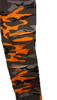 Legginsy/getry moro dziewczęce/dziecięce pomarańczowe z rozcięciami.