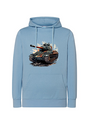 Bluza dziewczęca nadruk Czołg jasnoniebieska