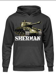 Bluza dziewczęca nadruk Czołg Sherman czarna