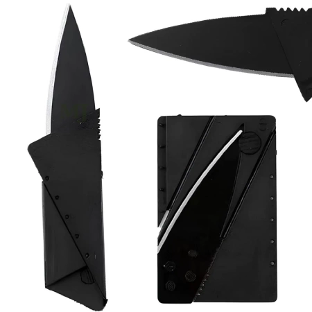 FOXTER® Nóż rozkładany składany karta przeżycia survival do portfela