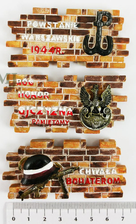 Magnes Mur Powstanie Warszawa mix MAL-H1457