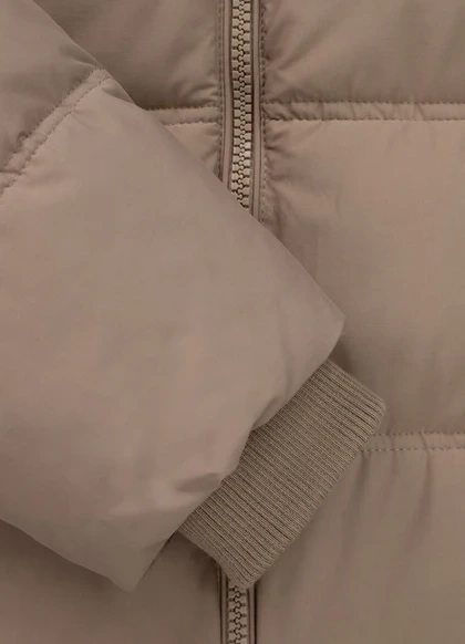 Kurtka zimowa męska z kapturem Duncan Ciemny Piaskowy