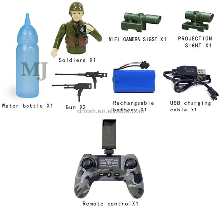 Czołg bojowy 1:18 RC HH Poland – duży, zdalnie sterowany model z kamerą WiFi, efektami dźwiękowymi i świetlnymi