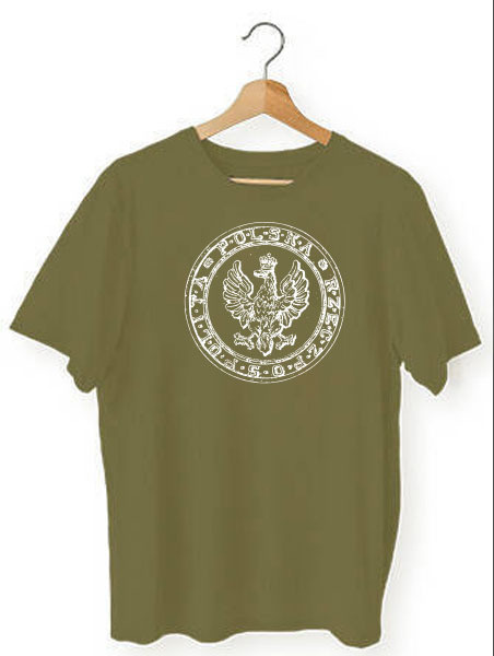 Koszulka T-shirt męska Orzeł khaki