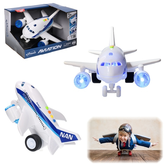 Samolot 19cm światło dźwięk