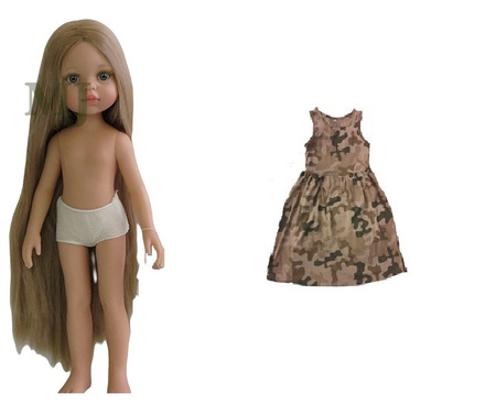 Lalka 32cm blond włosy w sukience moro pustynnej