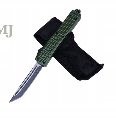 Nóż sprężynowy zielony automat 10022