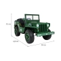 Autko Wojskowe Retro dla 3 dzieci Zielony Jeep Willys