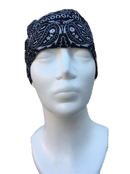 Bandana wiązana czarna wzór