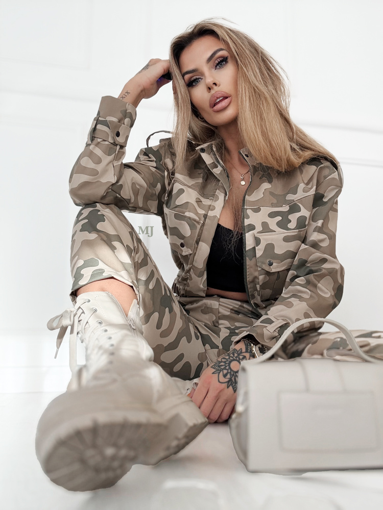 Kurtka bomberka short damska moro Pustynna Produkt Polski