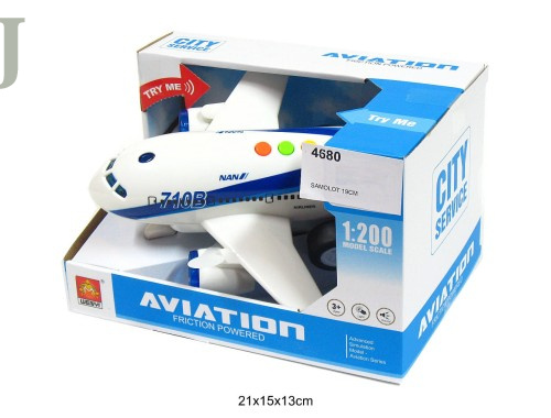 SAMOLOT 19CM ŚWIATŁO DŹWIĘK 4680