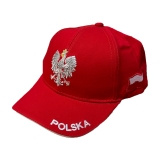Czerwona czapka z daszkiem POLSKA dla dzieci