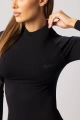Damska koszulka termoaktywna z długim rękaem czarno-niebieska Fierce