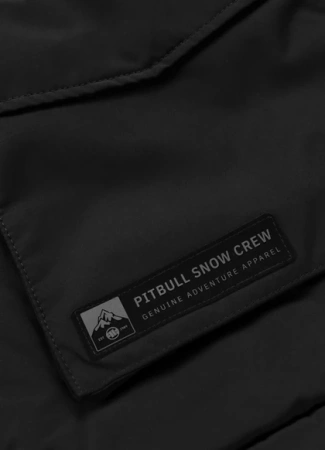 Kurtka zimowa pikowana parka z kapturem Pitbull West Coast  FOREST Czarna