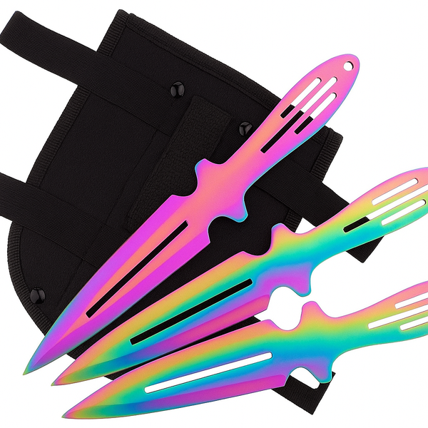 Nóż taktyczny sztylet rzutka do tarczy rainbow 161