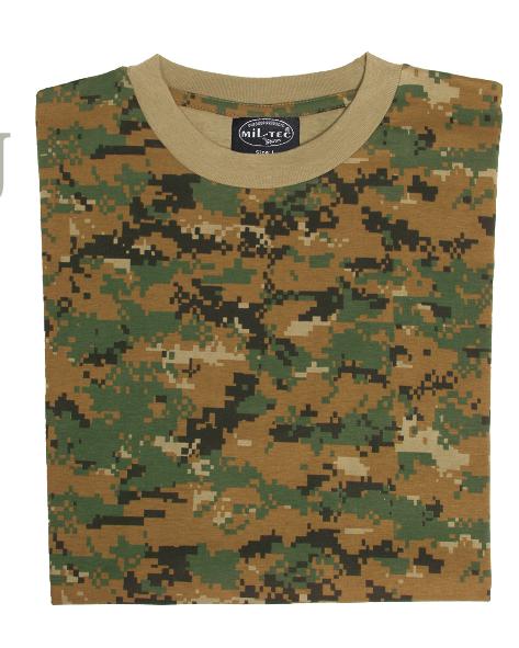 T-shirt Wojskowy Digital Woodland Koszulka z Krótkim Rękawem Mil-tec Nowa