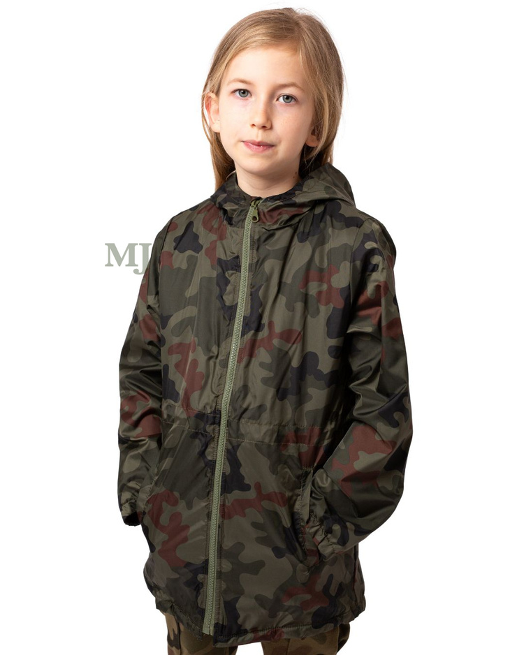 Kurtka przejściowa przeciwdeszczowa moro dziewczęca kamuflaż leśny WZ.93 Produkt Polski