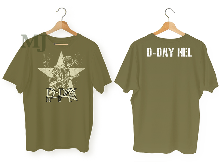 Koszulka T-shirt D-Day Hel Żołnierz Khaki Dziecięca