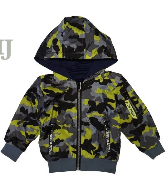 Kurtka bomberka moro/granat dwustronna chłopięca (dziecięca / młodzieżowa)