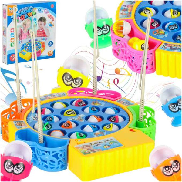 Gra zręcznościowa rodzinna - rybki (15 rybek + 4 wędki)