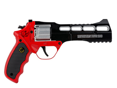 Pistolet metalowy na kapiszony czerwony MPS-208-1