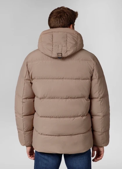 Kurtka zimowa męska z kapturem Duncan Ciemny Piaskowy