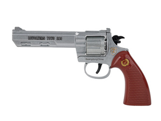 Pistolet metalowy na kapiszony srebrny MPS-203-2