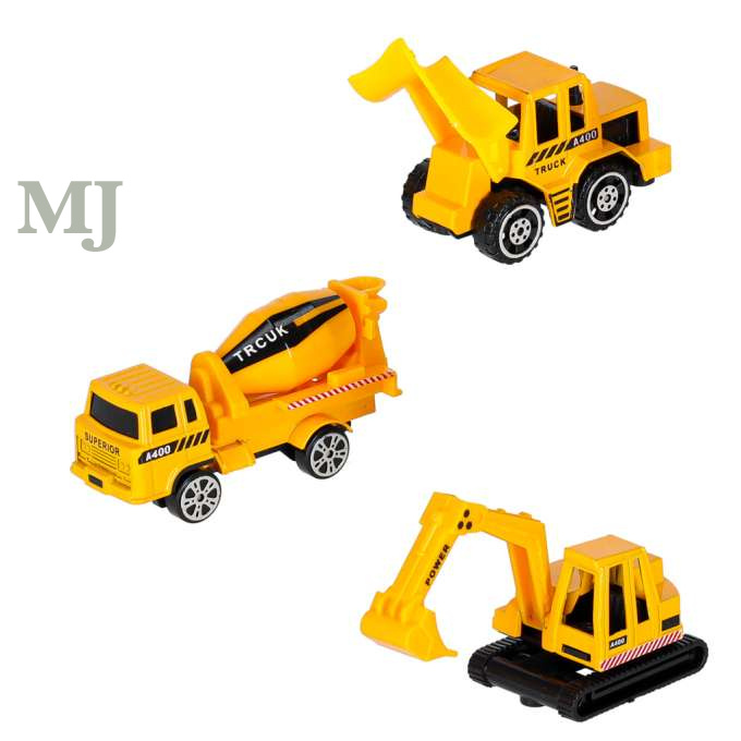 Transporter samolot rozkładany z autami + 3 auta pojazdy budowlane światła dźwięk 	KX6684_3 