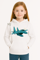 Bluza dziewczęca nadruk Samolot Lockheed P-38 Lightning biała