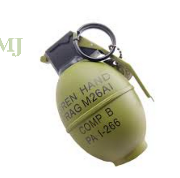 Zapalniczka brelok granat M26AI żarowa zielona duża