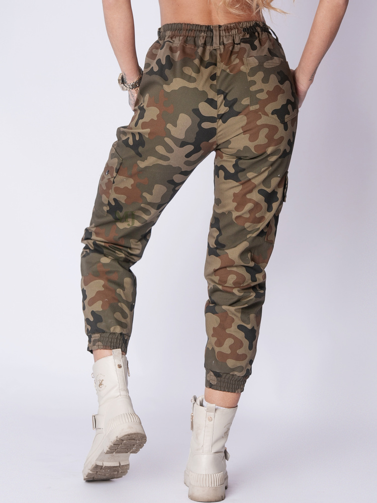 Spodnie joggery moro WZ.93 damskie dwie kieszenie boczne