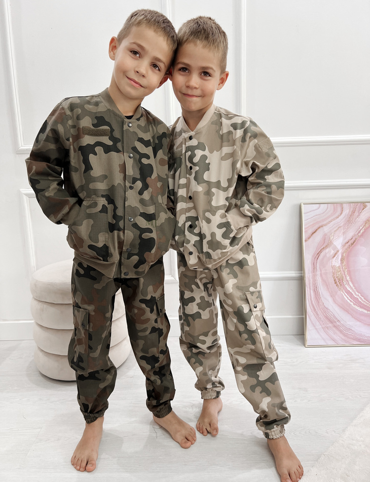 Komplet moro chłopięcy WZ.93  bomberka i joggery Produkt Polski