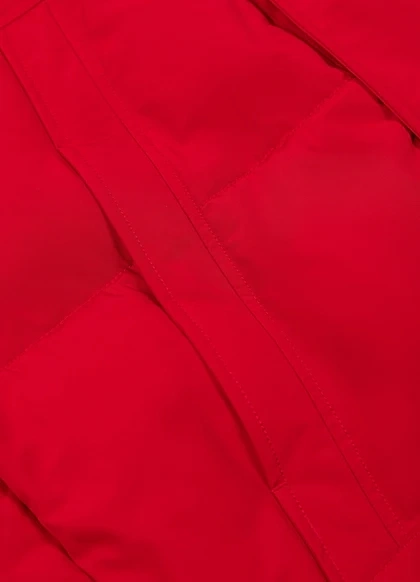 Kurtka zimowa pikowana parka z kapturem Pitbull West Coast FOREST Czerwona