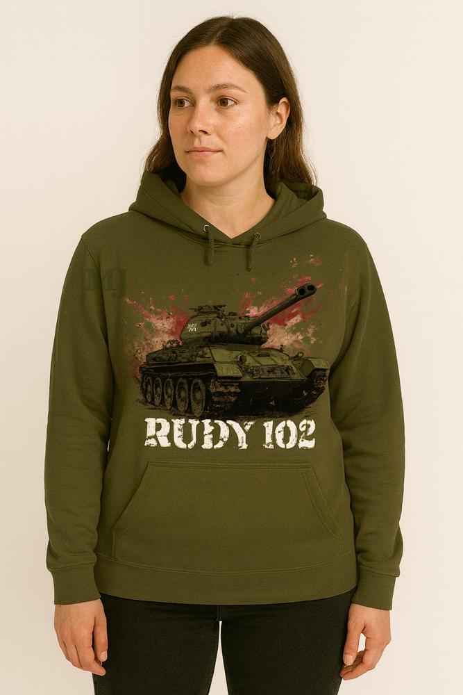 Bluza damska nadruk Czołg Rudy 102 khaki