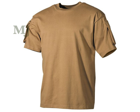 Koszulka T-shirt MFH z kieszeniami Coyote