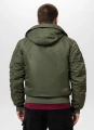 Kurtka zimowa bomberka z kapturem ENCINO Pitbull olivkowa