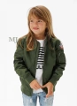Kurtka bomberka dziewczęca MA-1 Oliwkowa PitBull