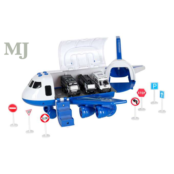 Transporter samolot + 3 auta policja  	KX6684_1