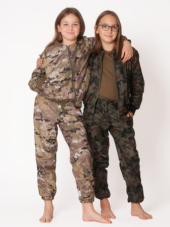 Komplet wodoodporny dziewczęcy moro W.93 Produkt Polski