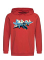 Bluza damska nadruk Samolot Lockheed P-38 Lightning czerwona