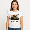Koszulka T-shirt damska Czołg Rudy 102 biały
