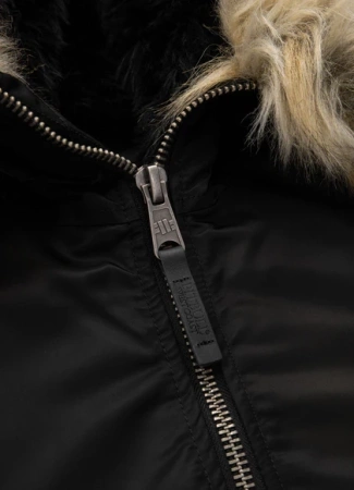 Kurtka zimowa męska z kapturem PitBull West Coast Harvest Czarna