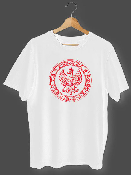 Koszulka T-shirt chłopięca Orzeł biała